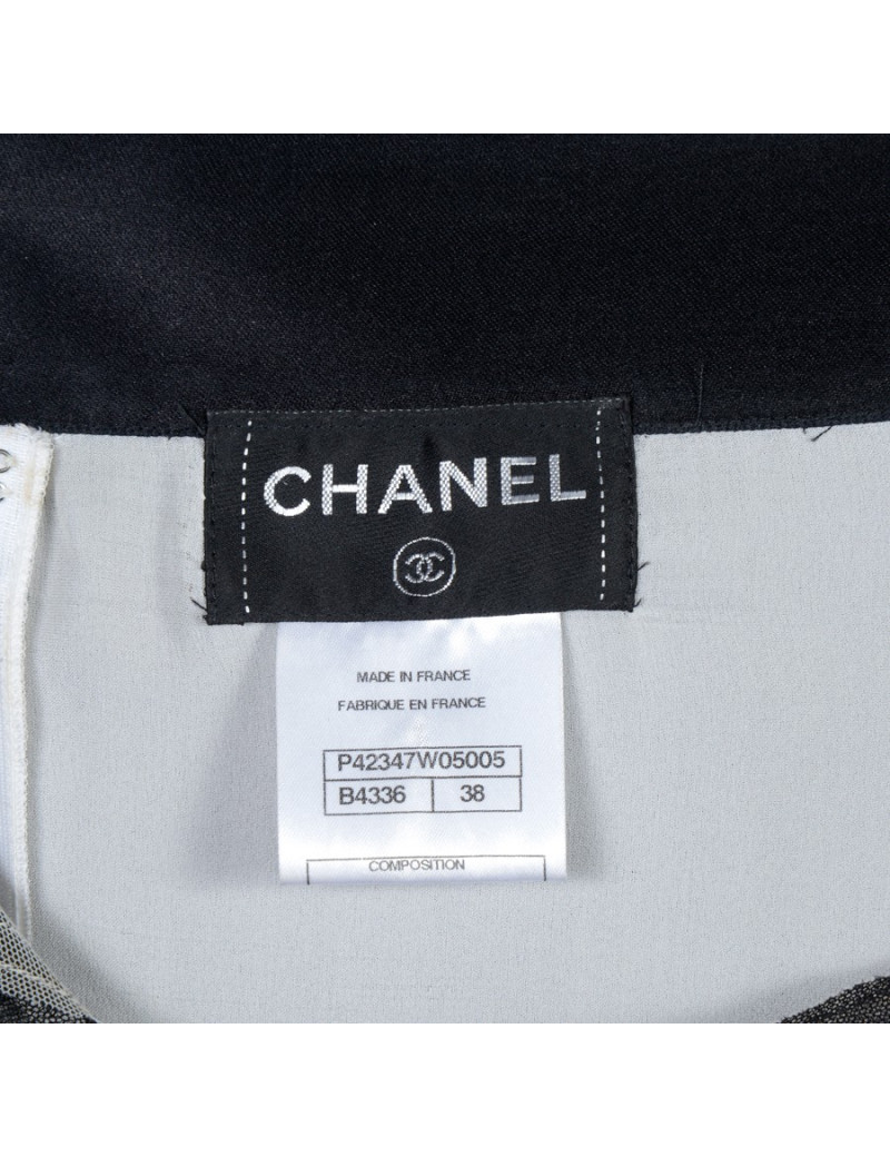 Robe longue du soir CHANEL  soie noire t38