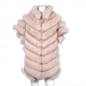 Coat sleeves 3/4 fur rose