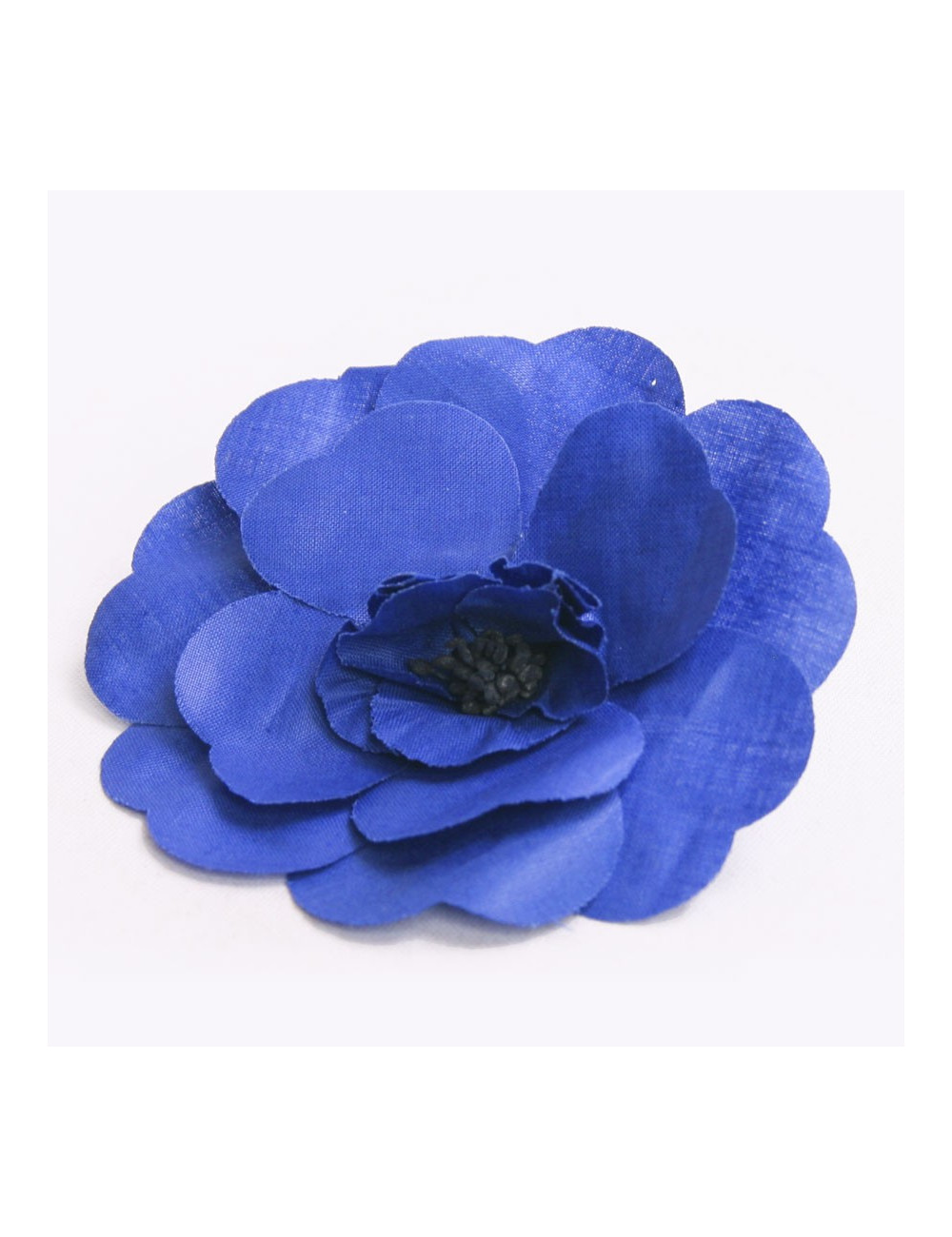 Broche tissu bleu encre CHANEL