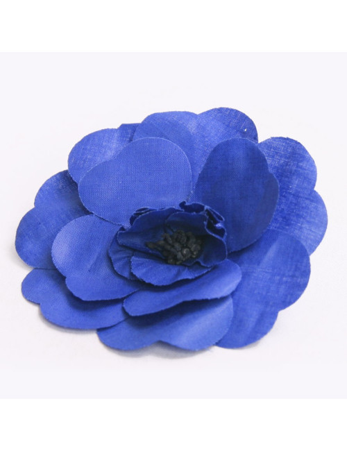Broche tissu bleu encre CHANEL