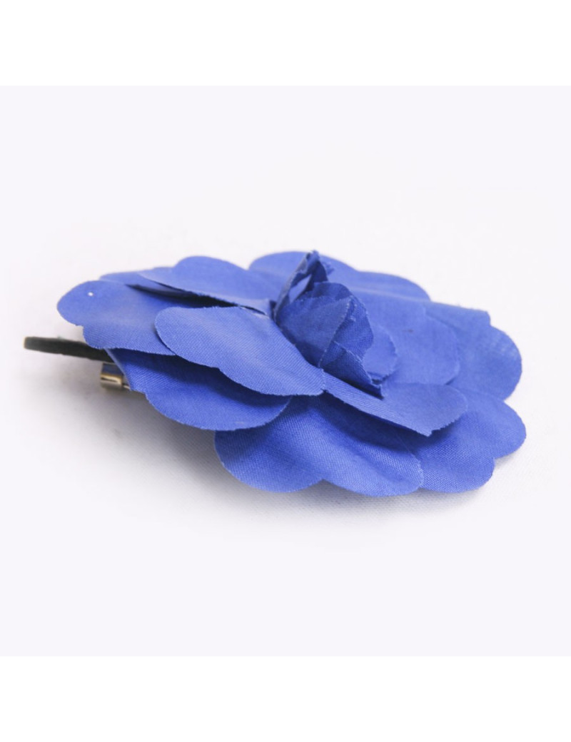 Broche tissu bleu encre CHANEL