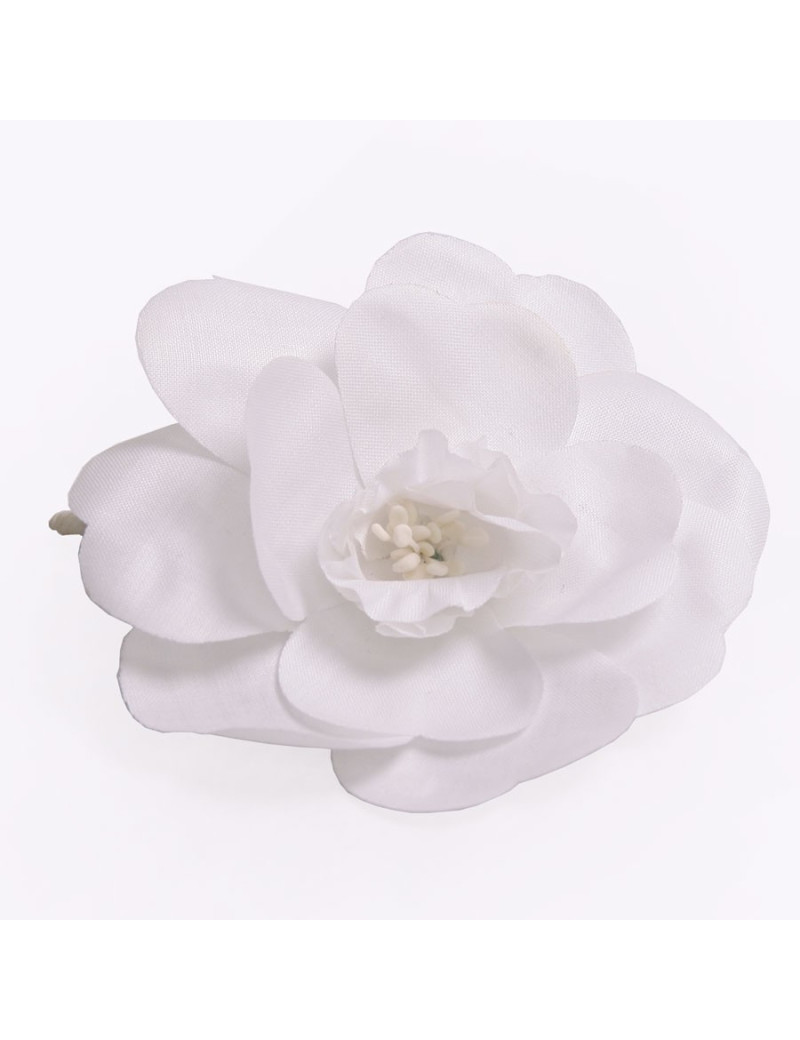 Broche en tissu blanc CHANEL