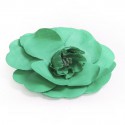 Green fabric CHANEL Camellia brooch