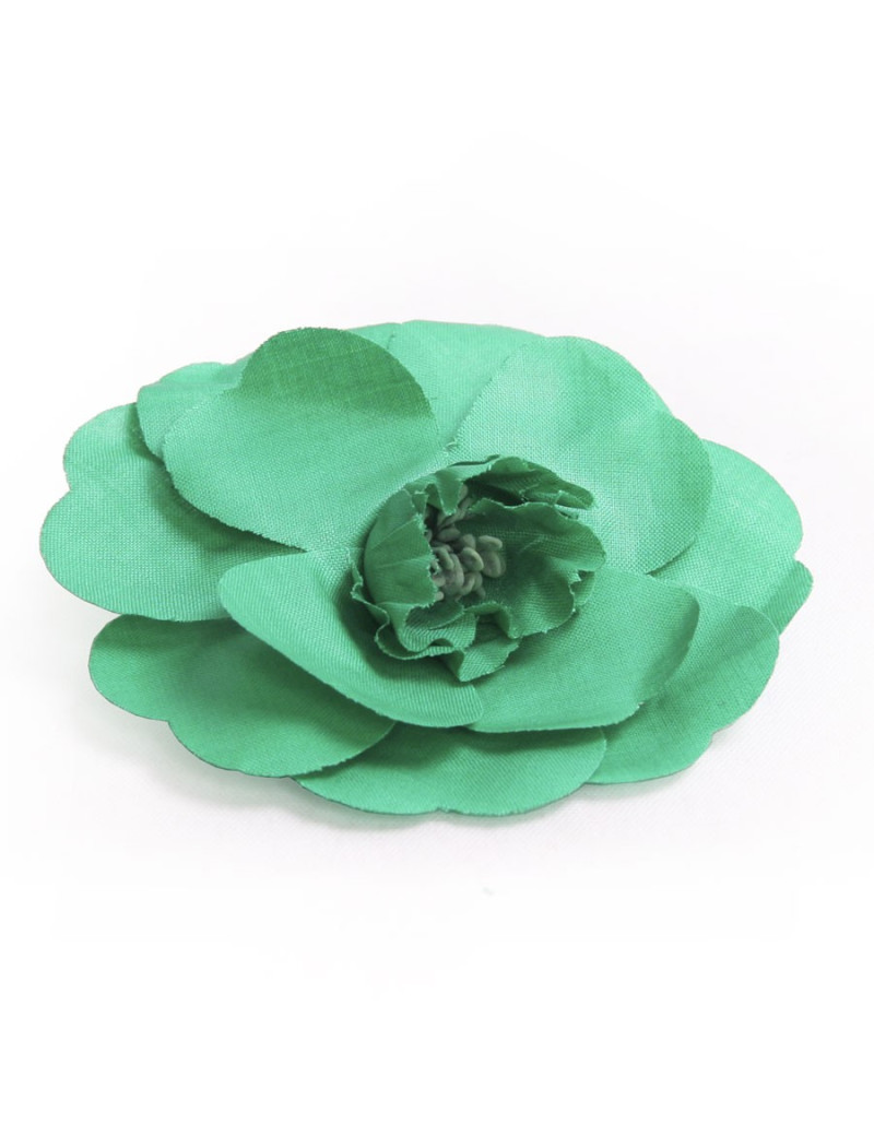 Broche en tissu vert CHANEL 