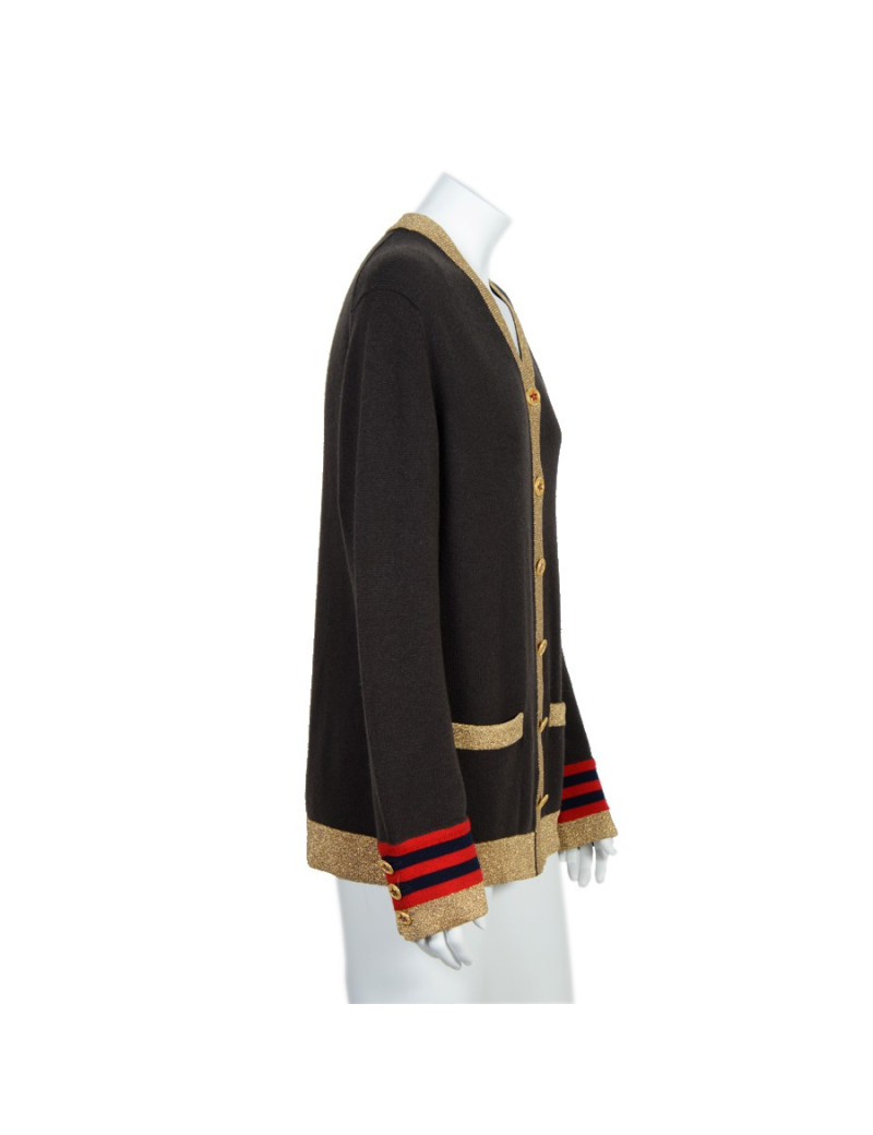 Long gilet CHANEL vintage t 40 cachemire