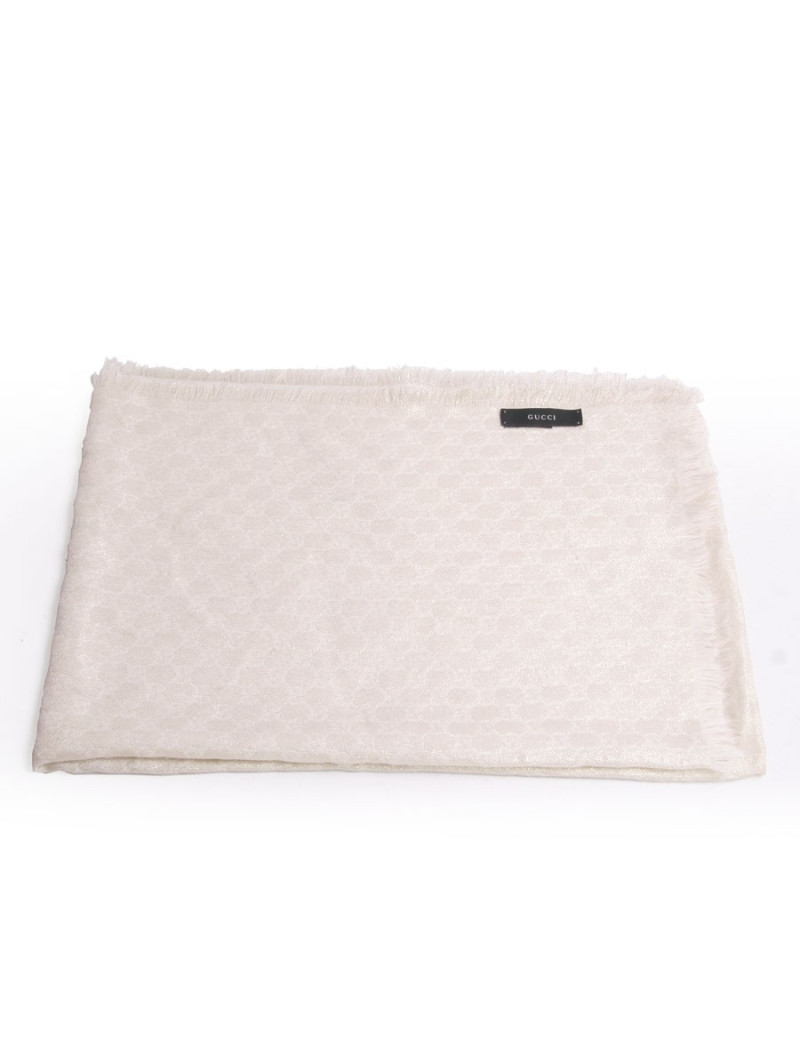 Châle  GUCCI beige et fils d'or 