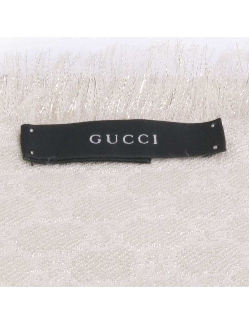 Châle  GUCCI beige et fils d'or 