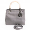 Lady DIOR grey cloth bag