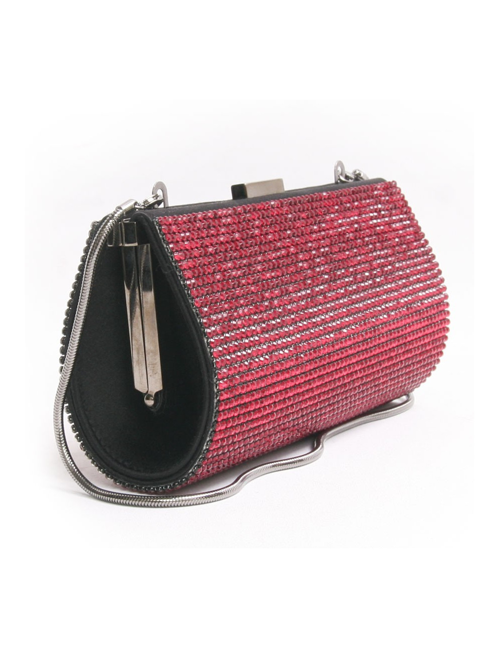 Minaudière en cristal mesh rubis SWAROVSKI