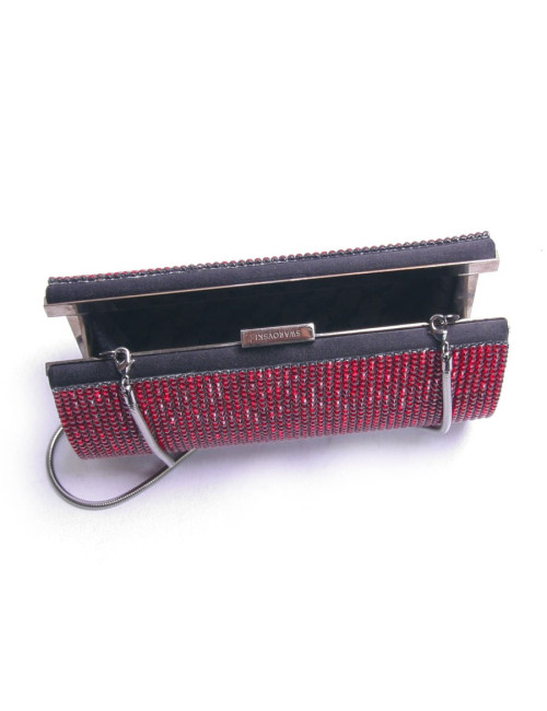 Minaudière en cristal mesh rubis SWAROVSKI