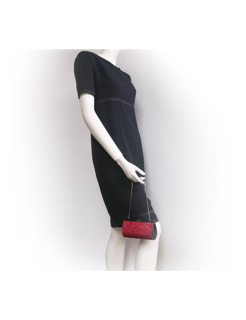 Minaudière en cristal mesh rubis SWAROVSKI