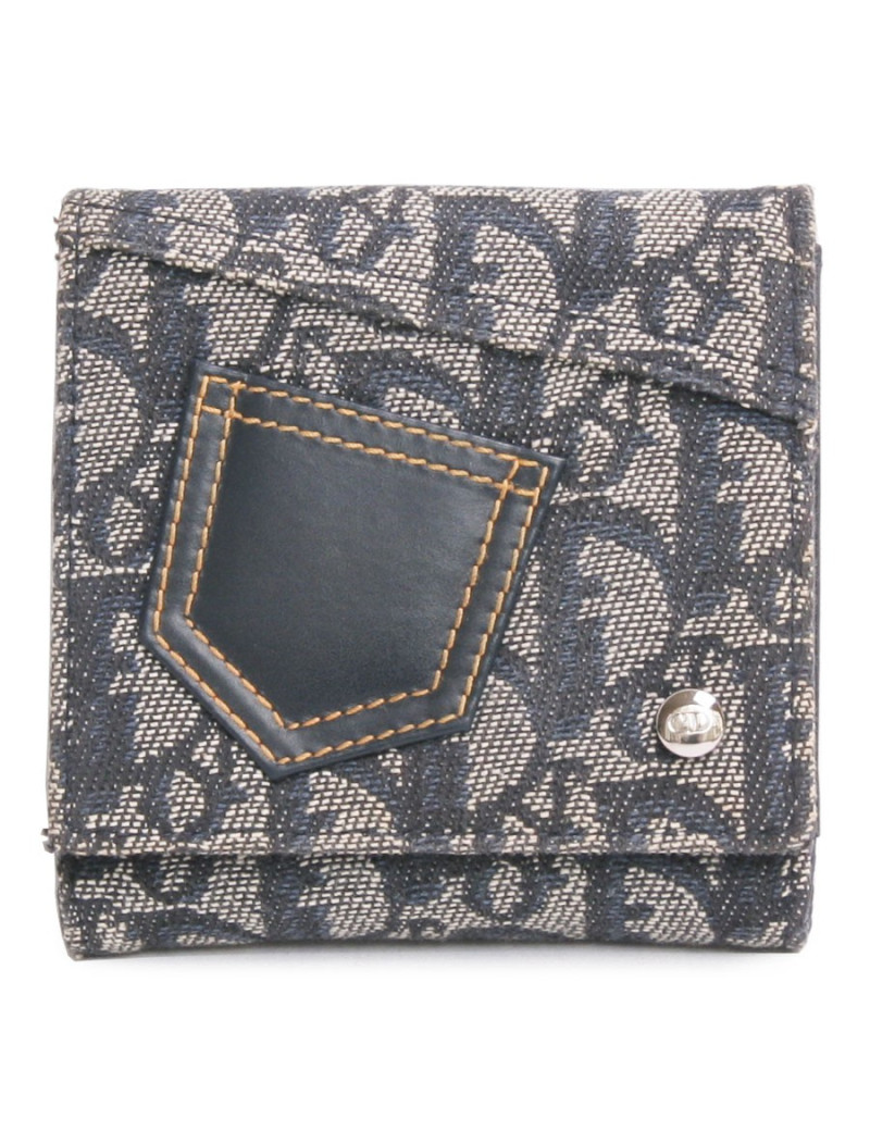 porte-monnaie DIOR monogram bleu