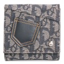 DIOR blue monogram wallet
