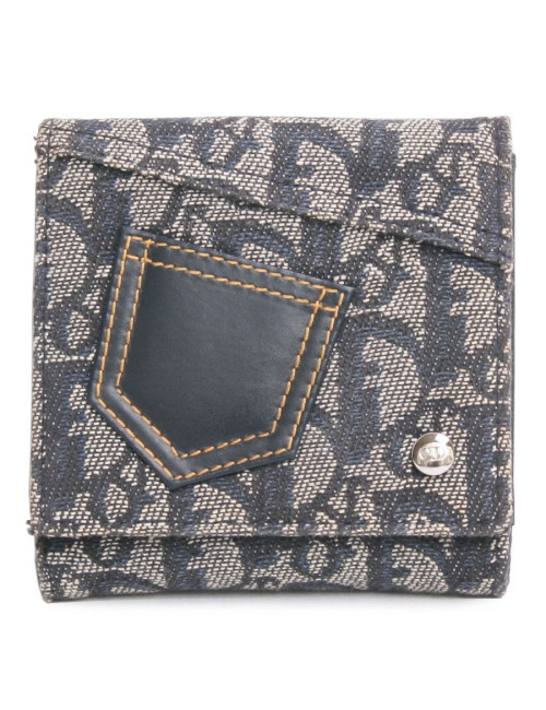 porte-monnaie DIOR monogram bleu