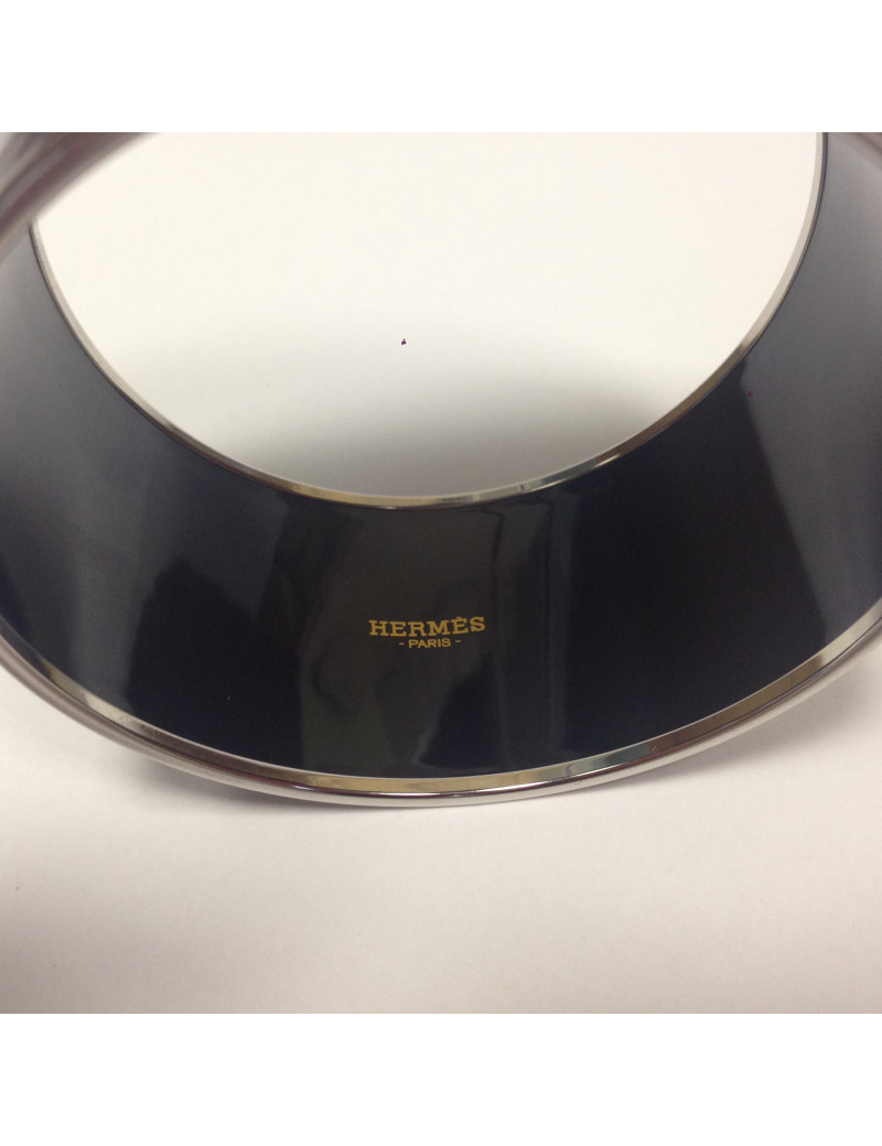 Bracelet HERMES "Grand Apparat" émaillé noir 
