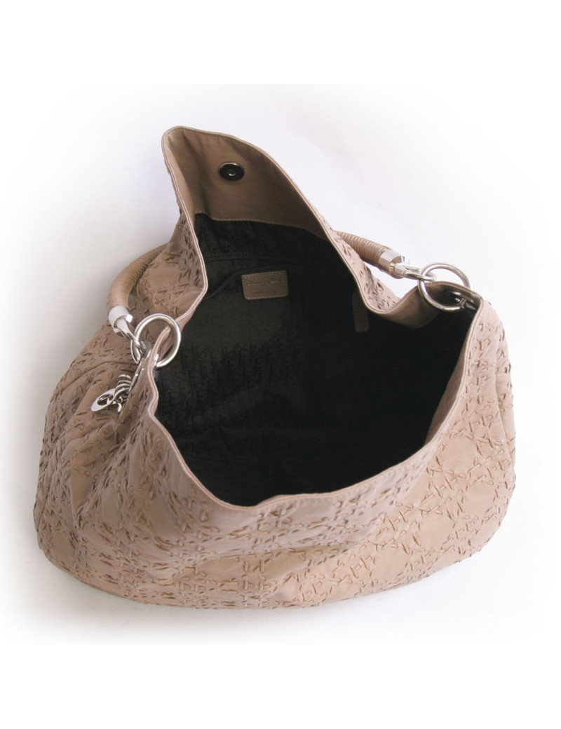 Sac DIOR cuir canage tressé gold