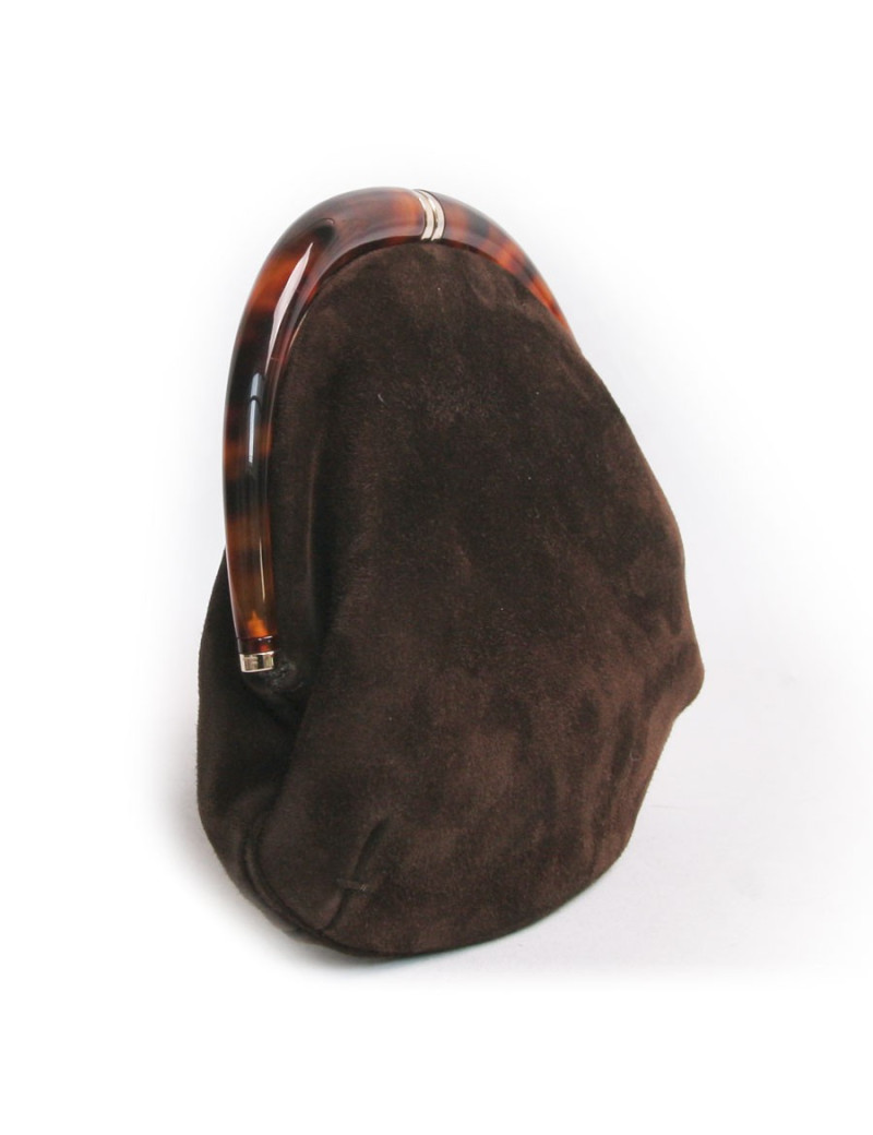 Pochette du soir TOM FORD en suède marron 