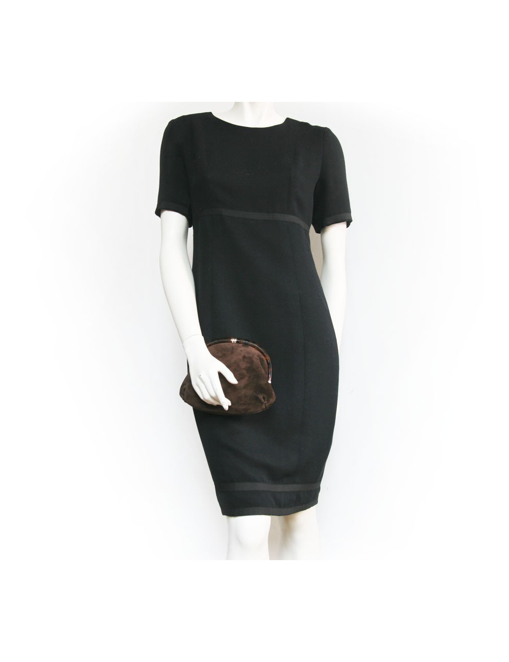 Pochette du soir TOM FORD en suède marron 