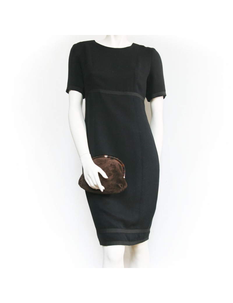 Pochette du soir TOM FORD en suède marron 