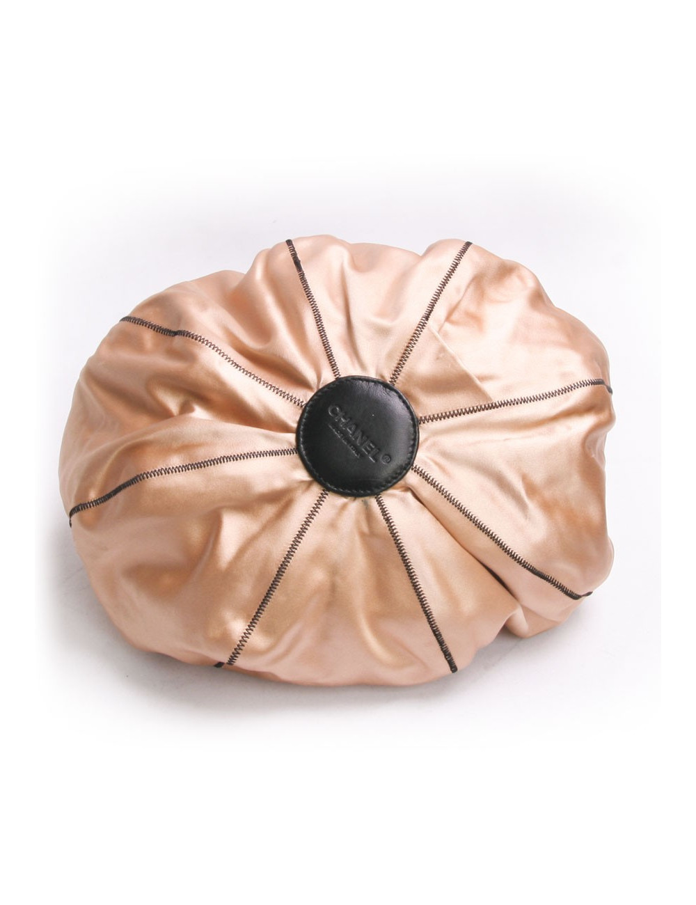 Sac besace CHANEL cuir d'agneau noir et réversible