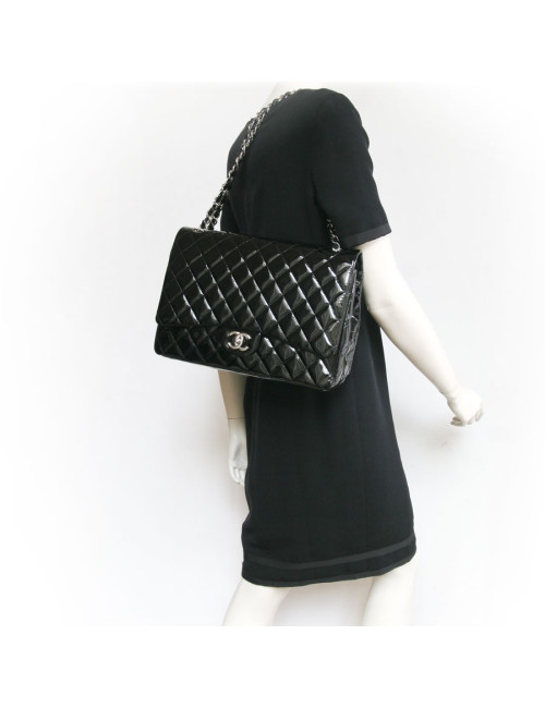 Maxi jumbo CHANEL verni noir