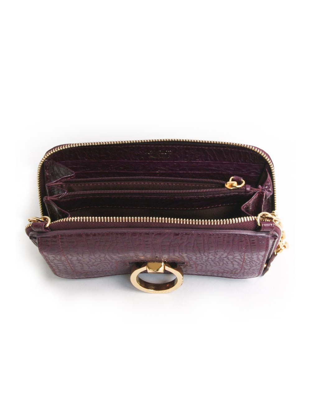 Sac pochette JIMMY CHOO lie de vin