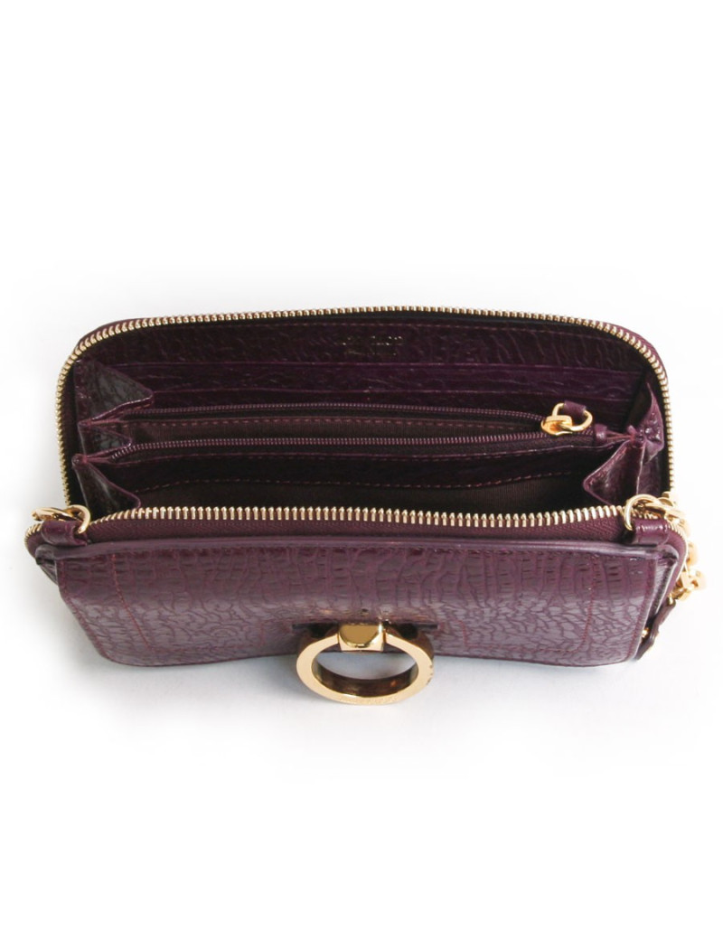 Sac pochette JIMMY CHOO lie de vin