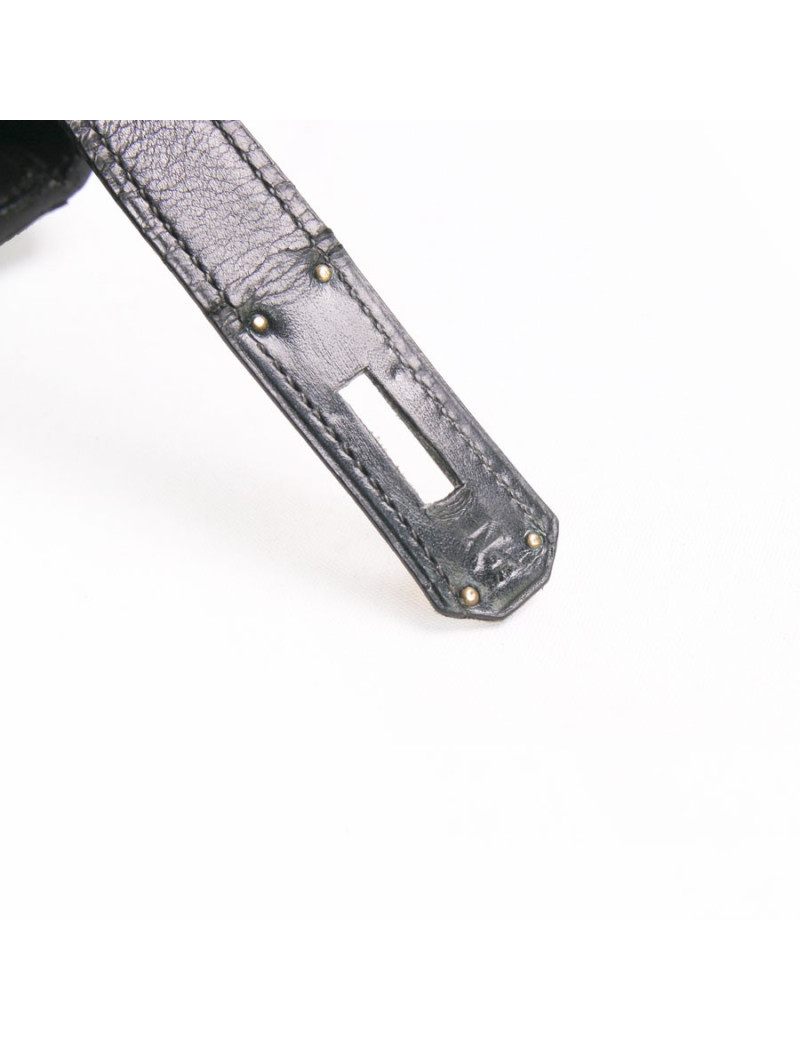 Sac kelly HERMES cuir box noir vintage 