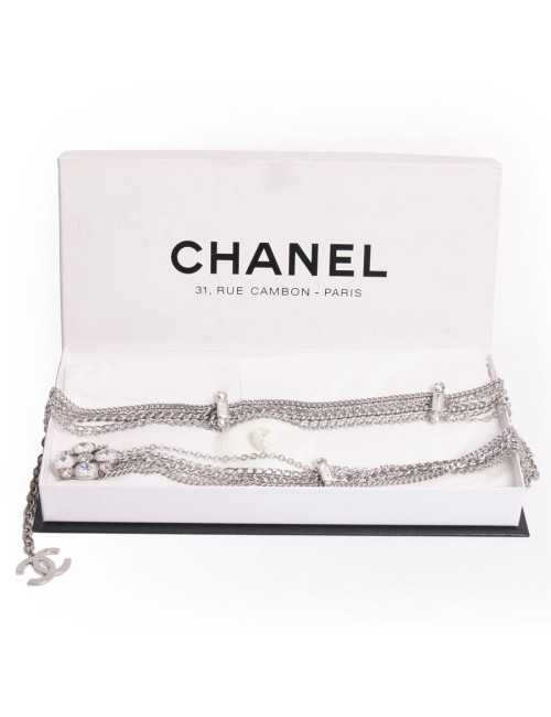 Ceinture  sautoir CHANEL chaines et brillants et 