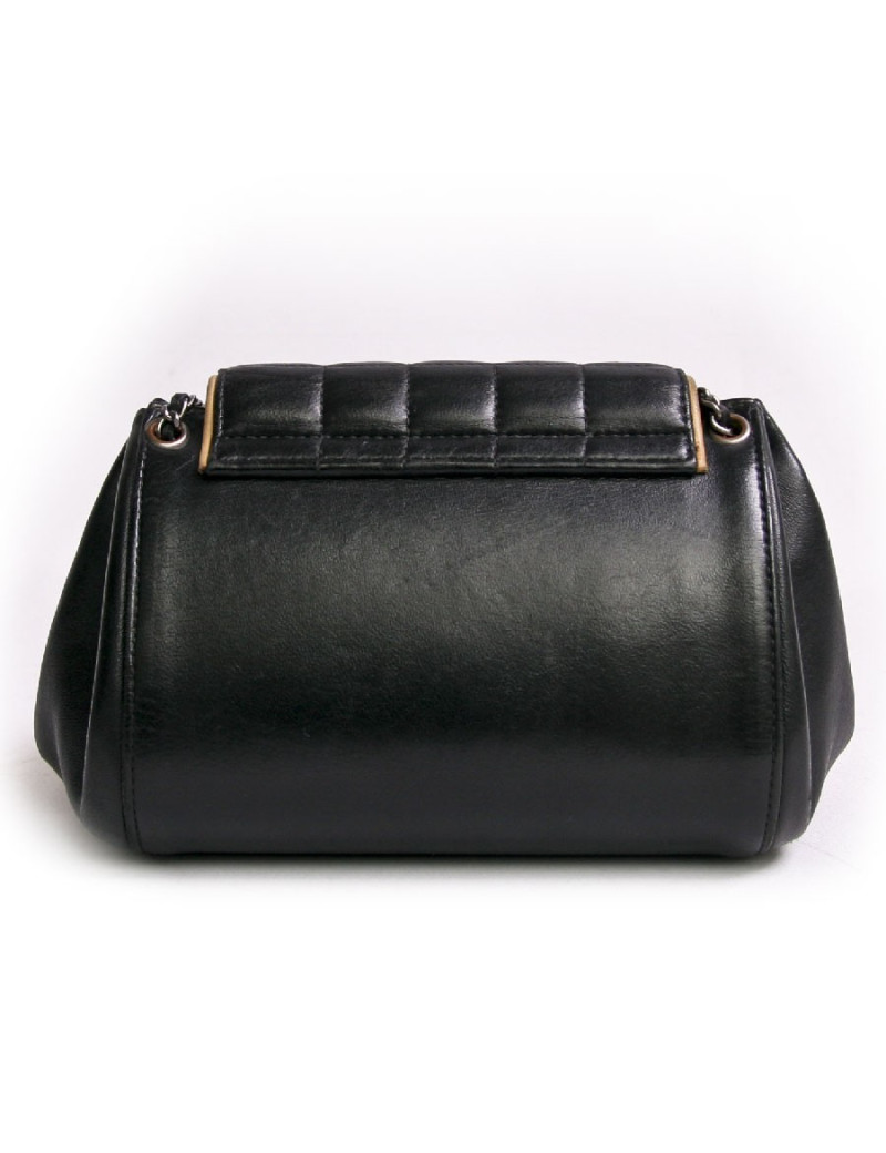 Mini sac "arcodéon" CHANEL cuir matelassé noir