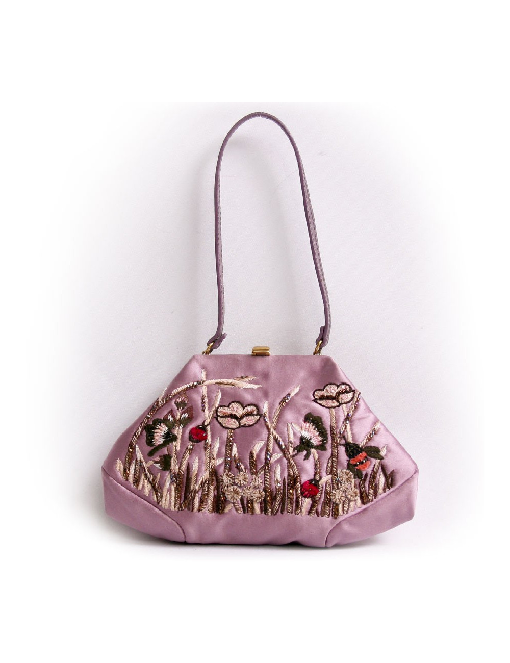 Mini sac du soir VALENTINO brodé violet