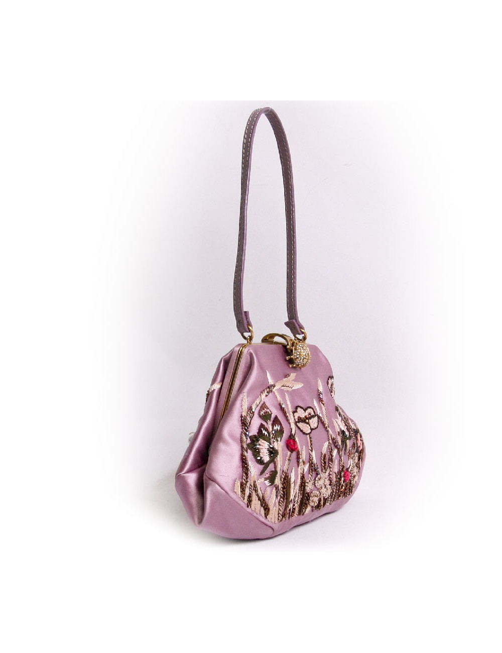 Mini sac du soir VALENTINO brodé violet