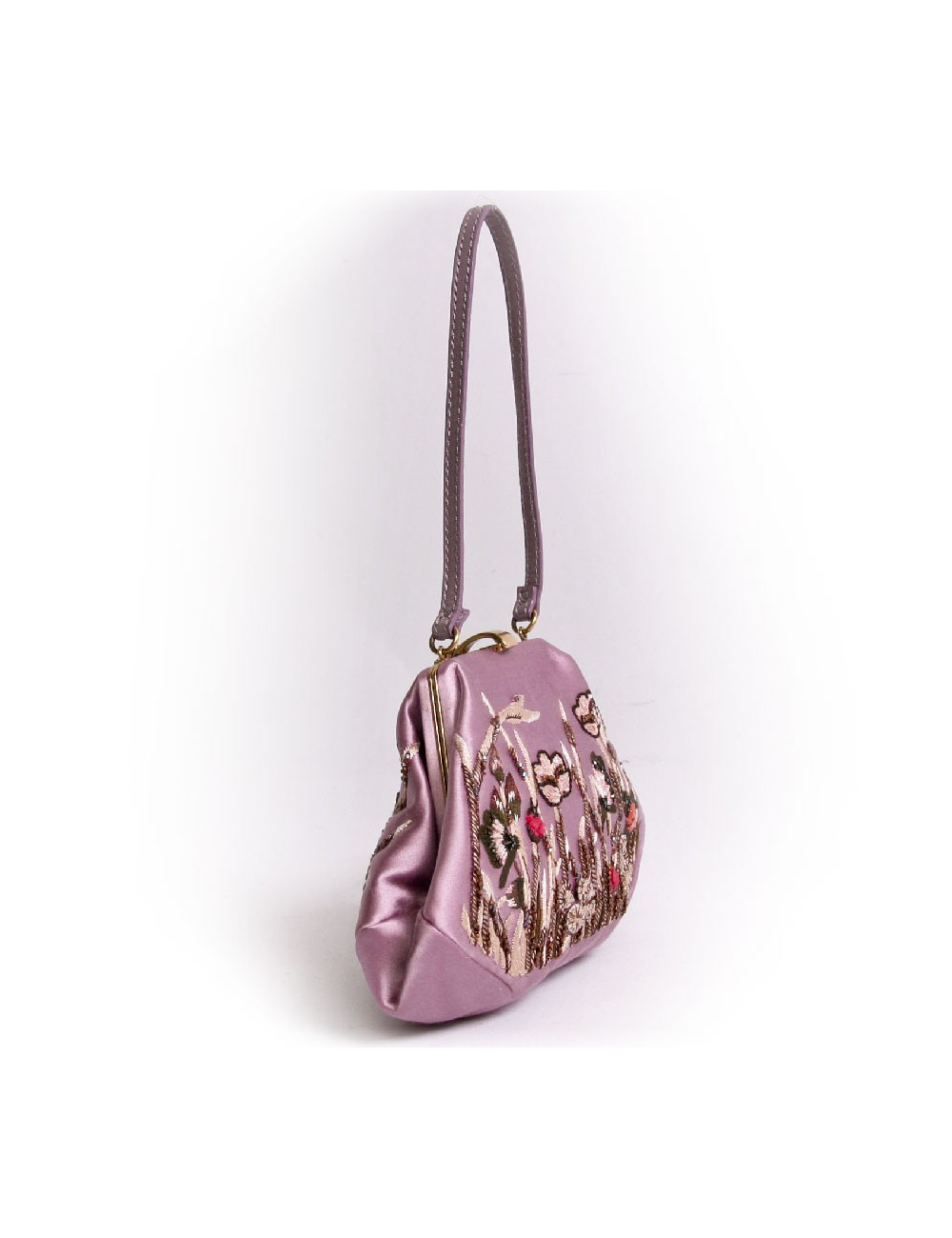 Mini sac du soir VALENTINO brodé violet