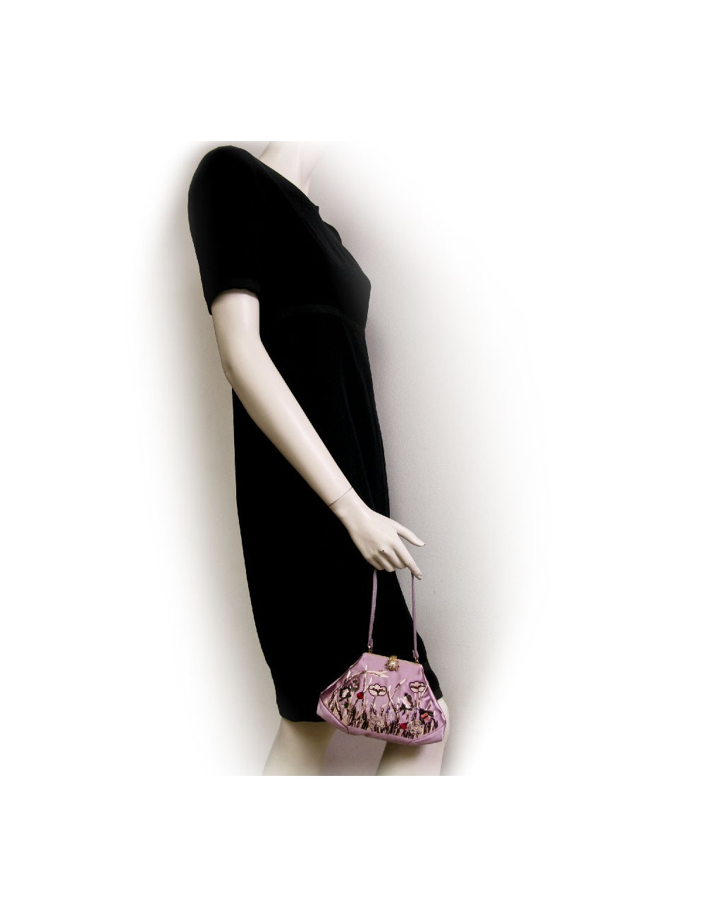 Mini sac du soir VALENTINO brodé violet