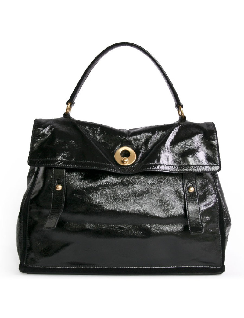 Sac Muse II YVES SAINT LAURENT en cuir vieilli noir 