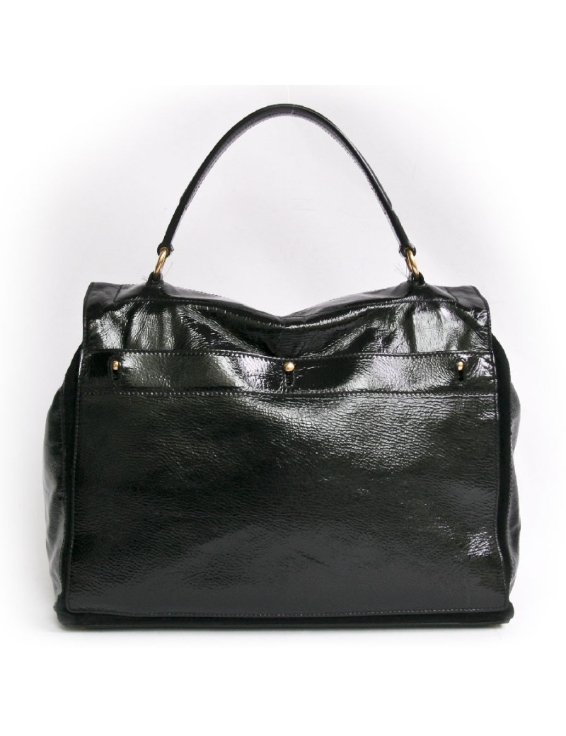 Sac Muse II YVES SAINT LAURENT en cuir vieilli noir 