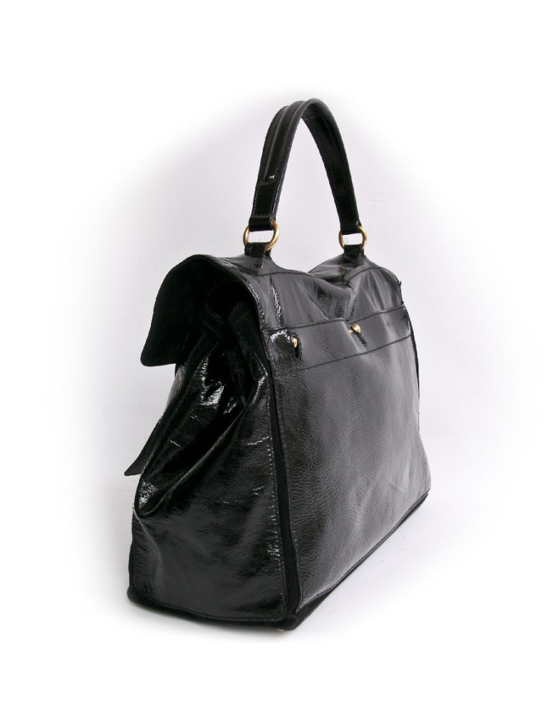 Sac Muse II YVES SAINT LAURENT en cuir vieilli noir 