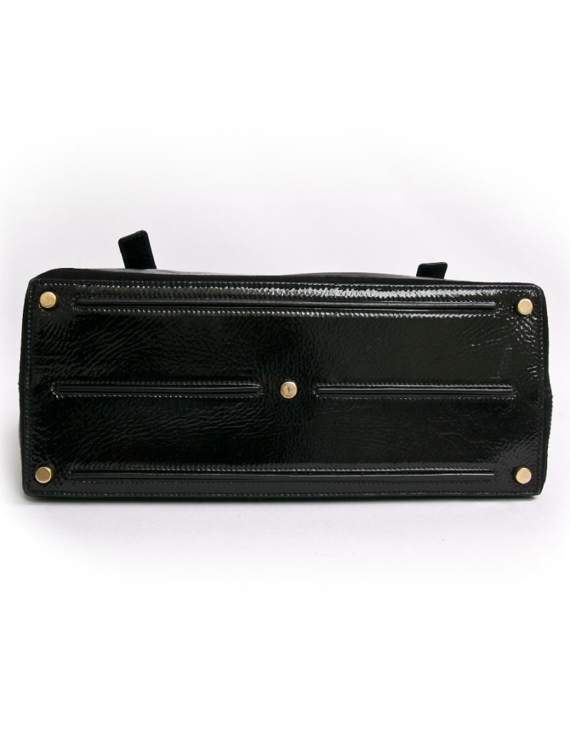 Sac Muse II YVES SAINT LAURENT en cuir vieilli noir 