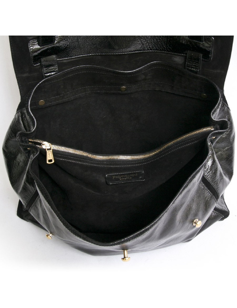 Sac Muse II YVES SAINT LAURENT en cuir vieilli noir 