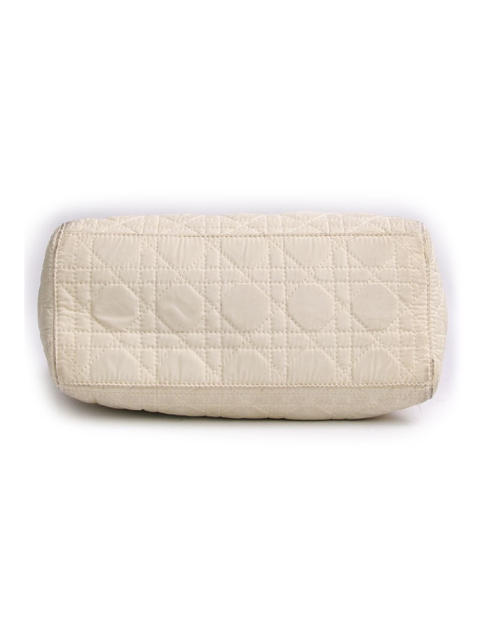 Sac Lady D  DIOR en toile beige et bandoulière