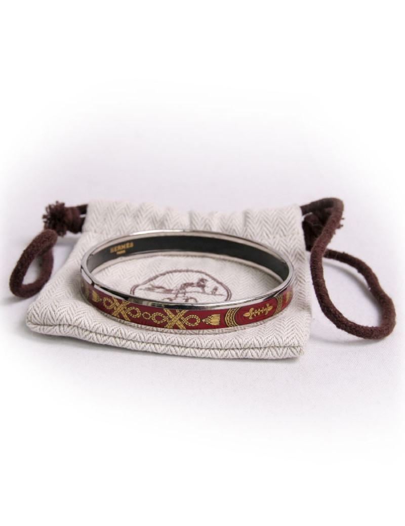 Bracelet HERMES en émail  PM