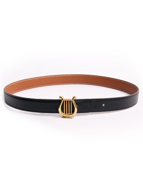 Ceinture HERMES "lyre" t 78 réversible