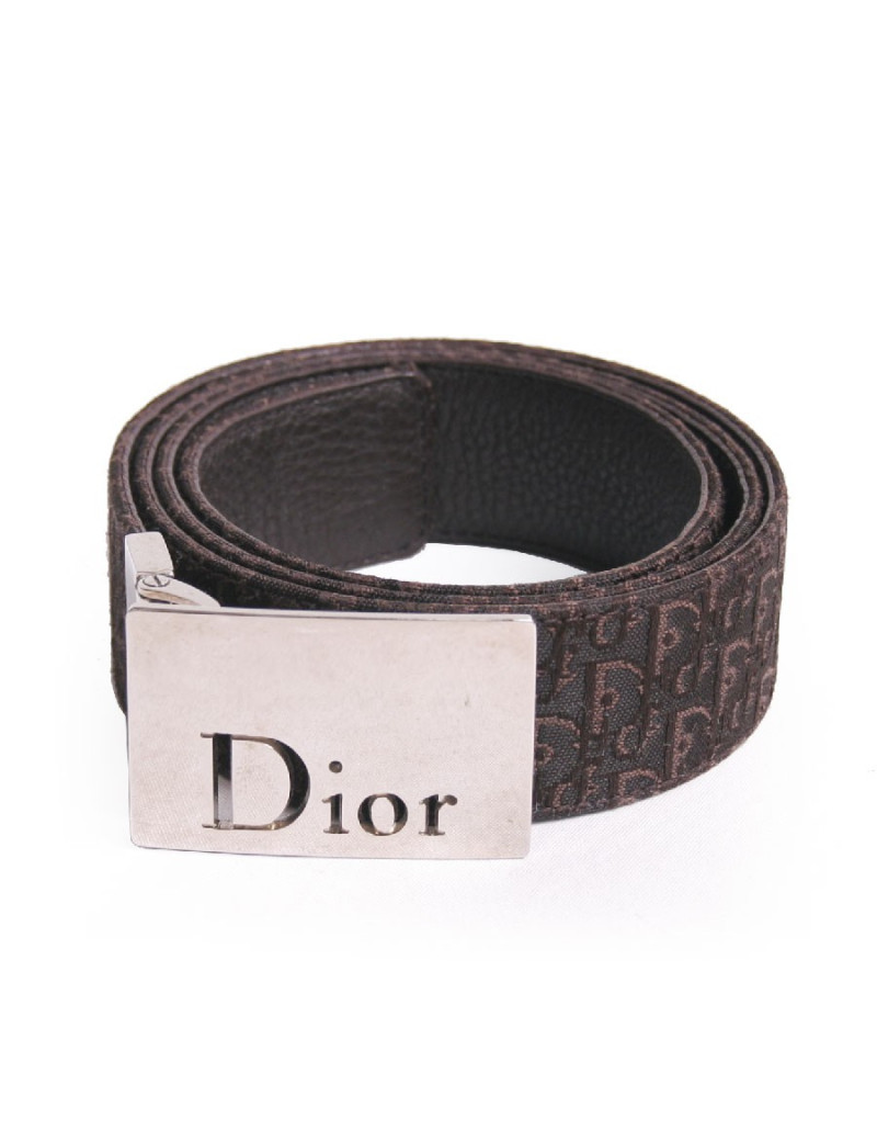 Ceinture DIOR t 95 toile monogram marron 