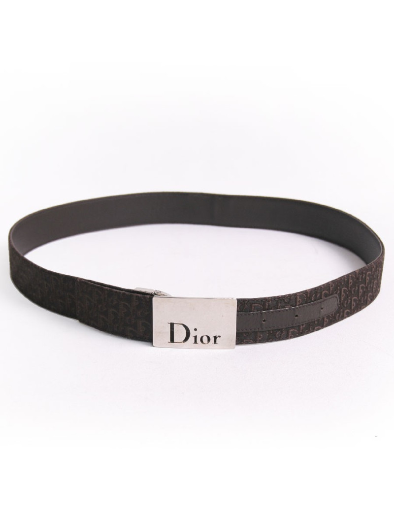 Ceinture DIOR t 95 toile monogram marron 