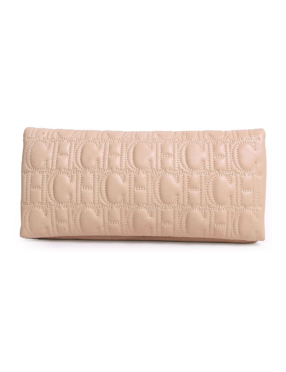 Pochette CAROLINA FERRERA cuir beige matelassé