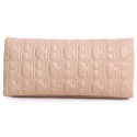 CAROLINA HERRERA quilted beige leather pouch
