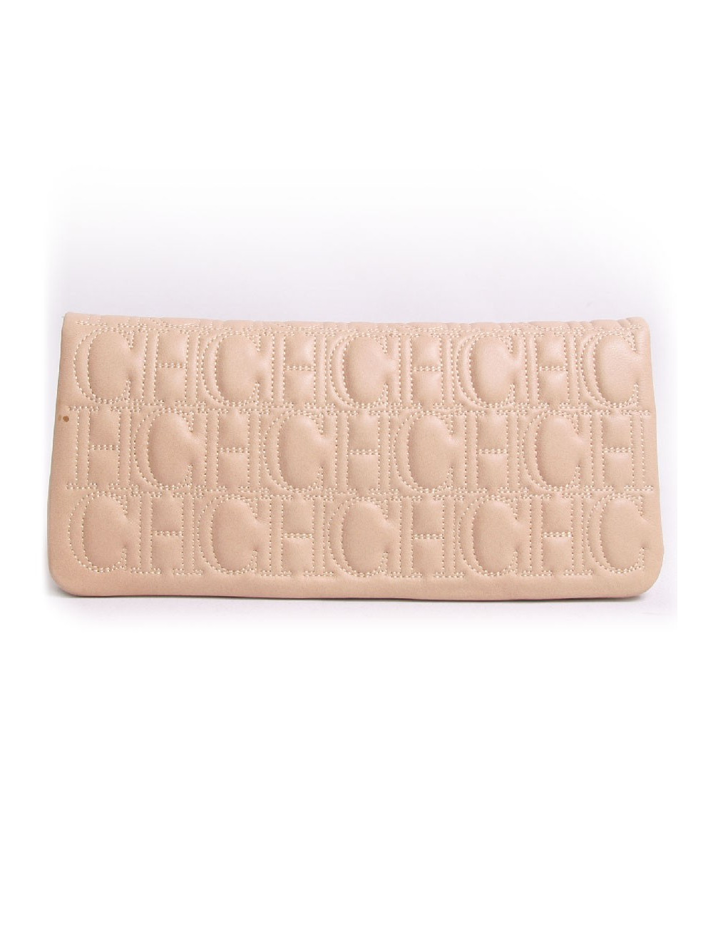 Pochette CAROLINA FERRERA cuir beige matelassé