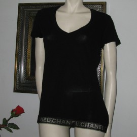 CHANEL Black Lace top