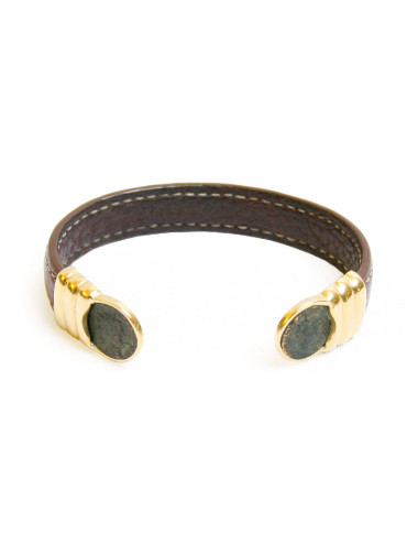 Bracelet en cuir et or 18 carats  2