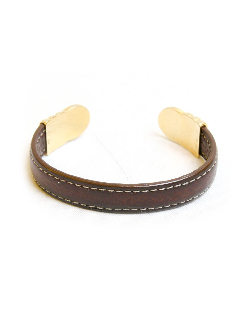 Bracelet en cuir et or 18 carats 